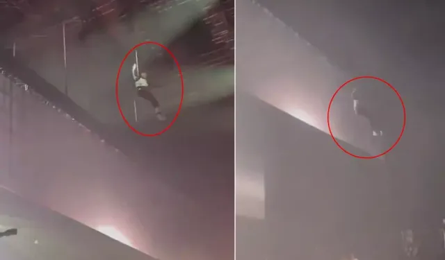 Ünlü Şarkıcı 20 Metreden Yere Çakıldı!