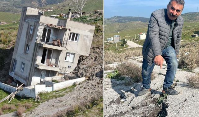 İzmir'de Heyelan Nedeniyle 14 Evi Yıkıldı