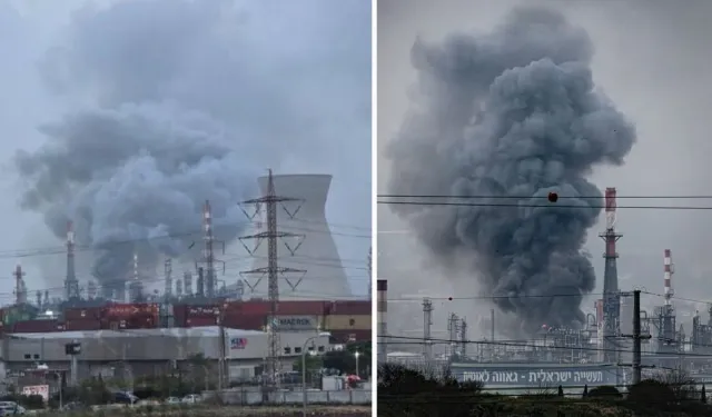 İran Hayfa'daki Petrol Rafinerisini Vurdu