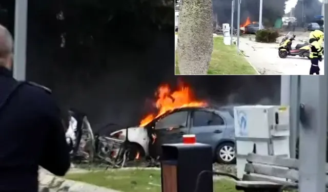 İran Füzesi Tel Aviv'e Düştü Büyük Yangın Çıktı