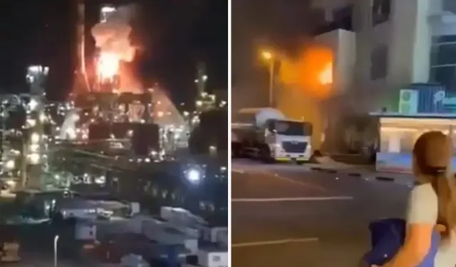 İsrail'e Yine Füzeler Düşüyor Petrol Rafinesini Hedef Aldı