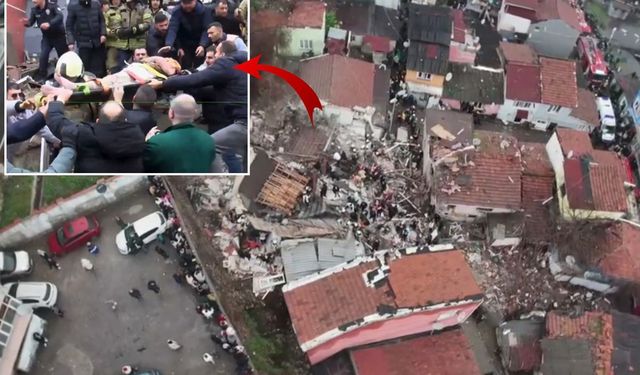 Fatih’te Doğal Gaz Patlaması İki Bina Çöktü