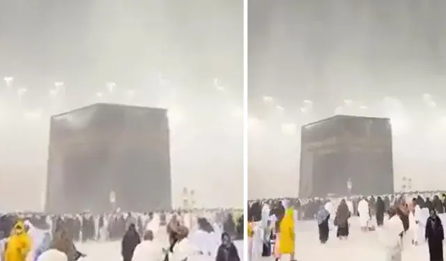 Kabe'de Yağmur Altında Duygusal Anlar