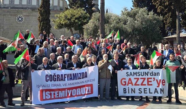 Samsun’da Cuma Sonrası Gazze’ye Destek Mesajı