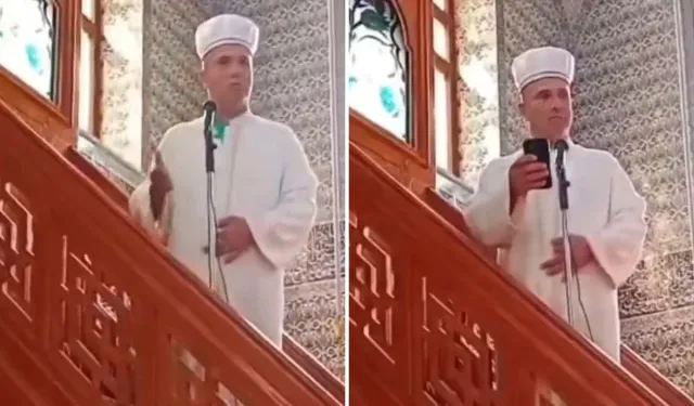 Trabzon’da İmamdan Hutbede Telefon Tepkisi