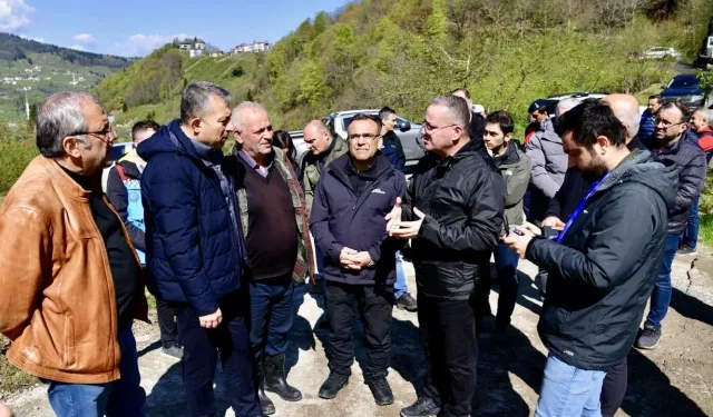 Vali Şahin Heyelan Bölgesinde İnceleme Yaptı