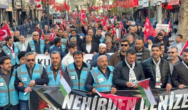 Karabük’te Filistin İçin Destek Yürüyüşü Düzenlendi