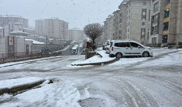 Yüksekovada Kar Yağışı İlçeyi Beyaza Bürüdü