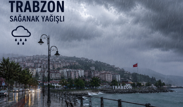 Trabzon İçin Sağanak Yağış Uyarısı Yapıldı
