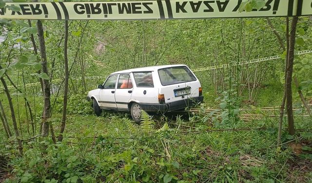 Ordu’da Kontrolden Çıkan Otomobil Fındık Bahçesine Uçtu