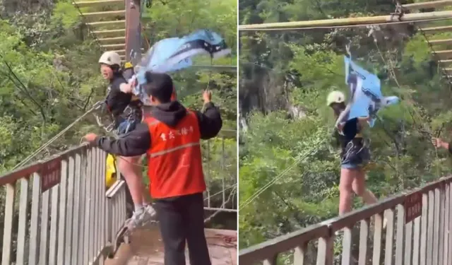 Çin’de Bungee Salıncağı Kazası Faciayla Bitti
