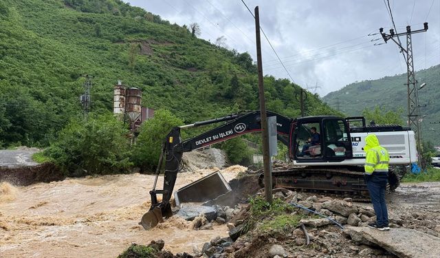 Ordu Ve Giresun'da Şiddetli Yağış Hayatı Olumsuz Etkiledi