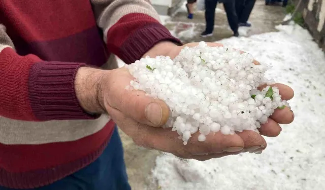 Erzincan’da Dolu Yağışı Hayatı Etkiledi