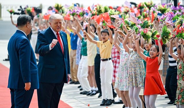 Trump’a Çin’de Görkemli Karşılama