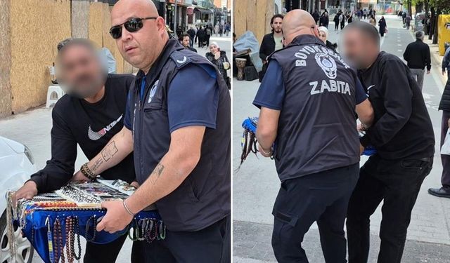 Seyyar Satıcının Zabıtaya Tepkisi Gündem Oldu