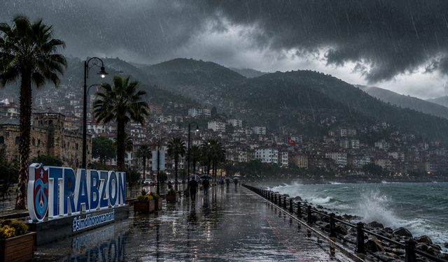 Meteoroloji'den Trabzon İçin Sağanak Yağış Uyarısı