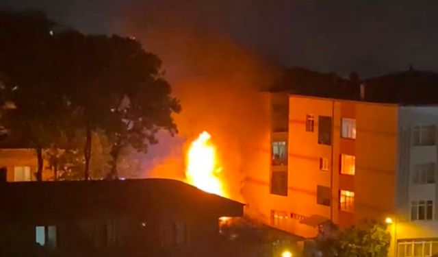 Samsun'da Boya Deposunda Yangın Çıktı