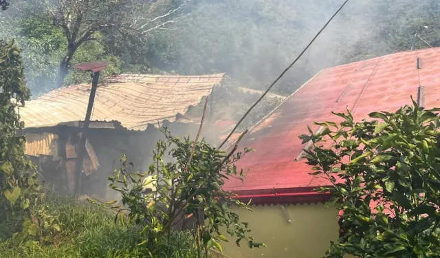 Şalpazarı’nda Odunlukta Yangın: 1 Kişi Yaralandı