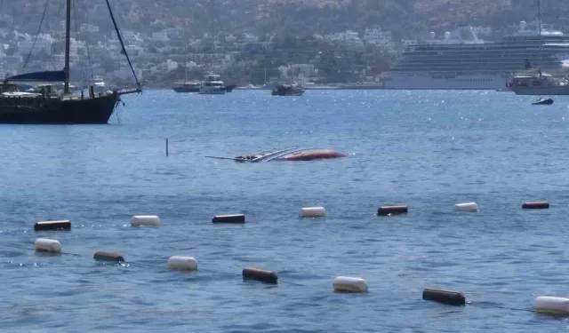 Bodrum’da Demirli Yelkenli Tekne Battı