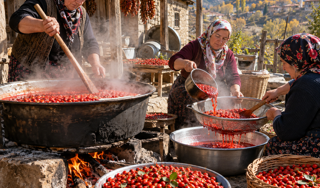 Gümüşhane’de Kuşburnu Marmelatı Mesaisi Başladı