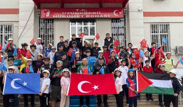 Uzunköprü’de Gazze Ve Doğu Türkistan İçin Pedal Çevirdiler