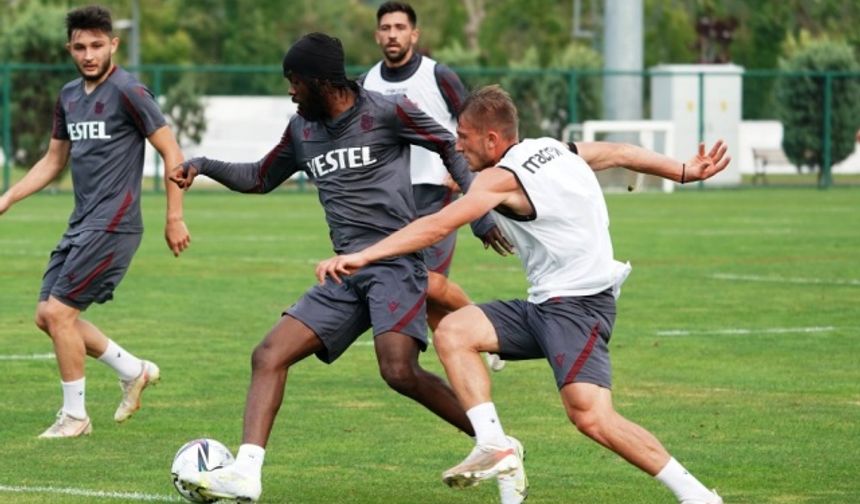 Trabzonspor&#039;un akşam antremanı çift kale maç ile son buldu.