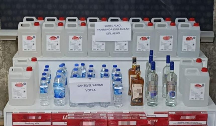 Trabzon'da kaçak alkol ve sigara operasyonunda 1 kişi gözaltına alındı