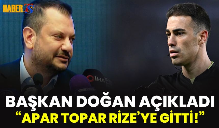 Başkan Doğan Açıkladı! O Hakem Trabzon'dan Rize'ye Gitti!