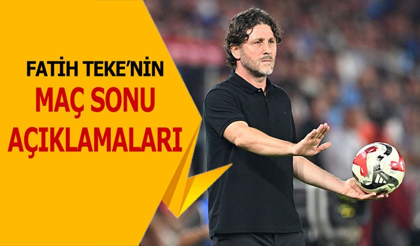 Fatih Tekke: “3 Puan Almamız Lazımdı”