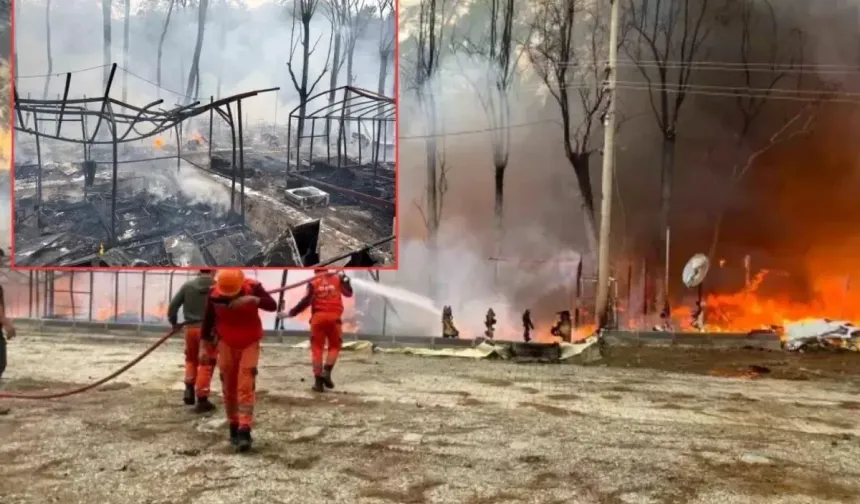 Fethiye Katrancı Koyu’nda Yangın: Karavanlar Küle Döndü