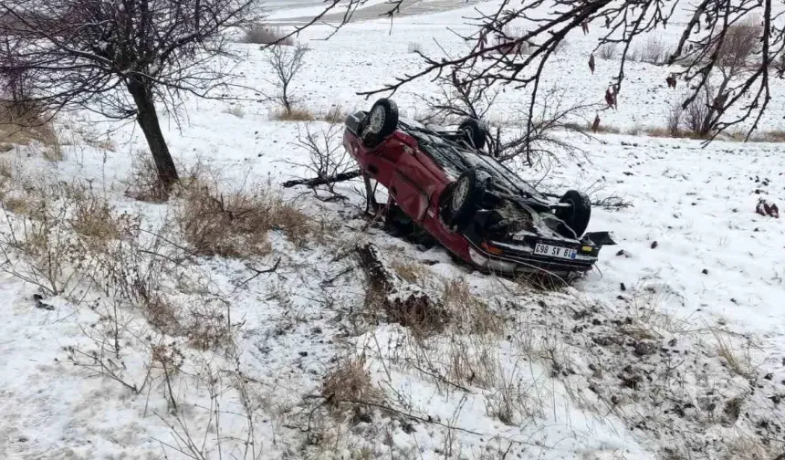 Çorum’da Kar ve Buzlanma Kazaya Neden Oldu: 4 Yaralı