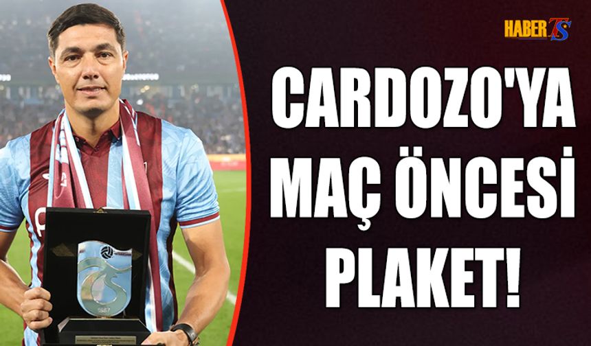 Cardozo'ya Maç Öncesi Teşekkür Plaketi