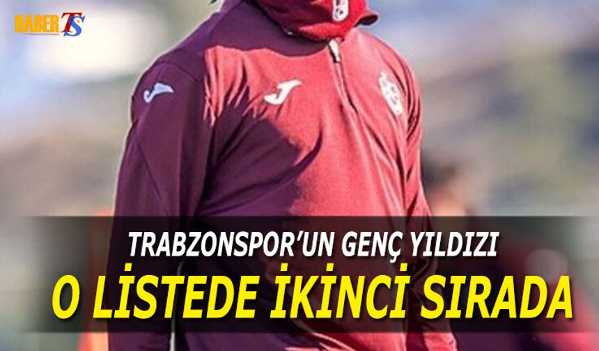 Trabzonspor'un Genç Yıldızı O Listenin İkinci Sırasında