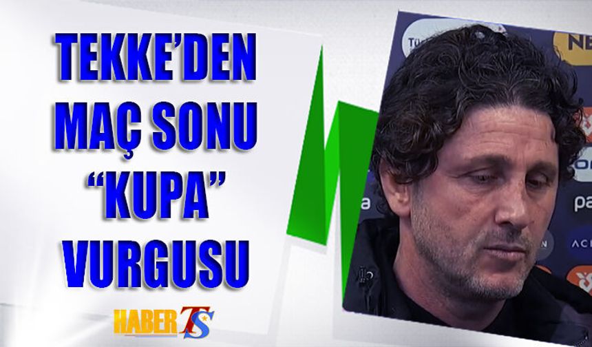 Fatih Tekke: Gerçekçi ve Doğru Şeyler Yapacağız