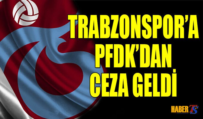 Trabzonspor'a PFDK'dan Tribün ve Para Cezası