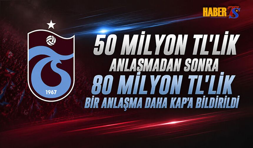 Trabzonspor'da Bir Sponsorluk Daha KAP'a Bildirildi