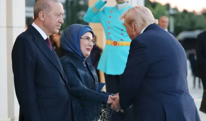 Erdoğan’dan Trump’a Külliye’de Karşılama
