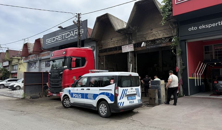 Ortahisar'da Tırın Yakıt Deposu Patladı