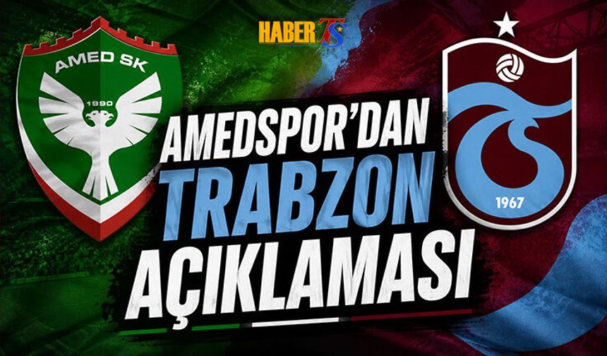 Amedspor’dan Trabzon’daki Olay İçin Açıklama