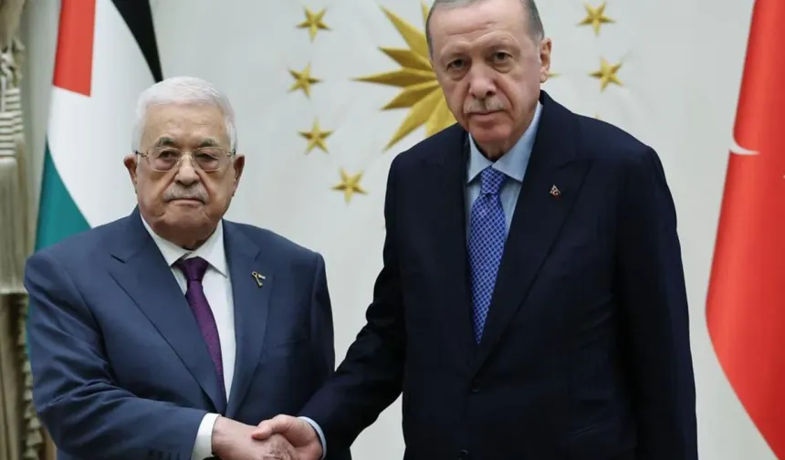 Erdoğan, Mahmud Abbas’ı Külliye’de Karşıladı