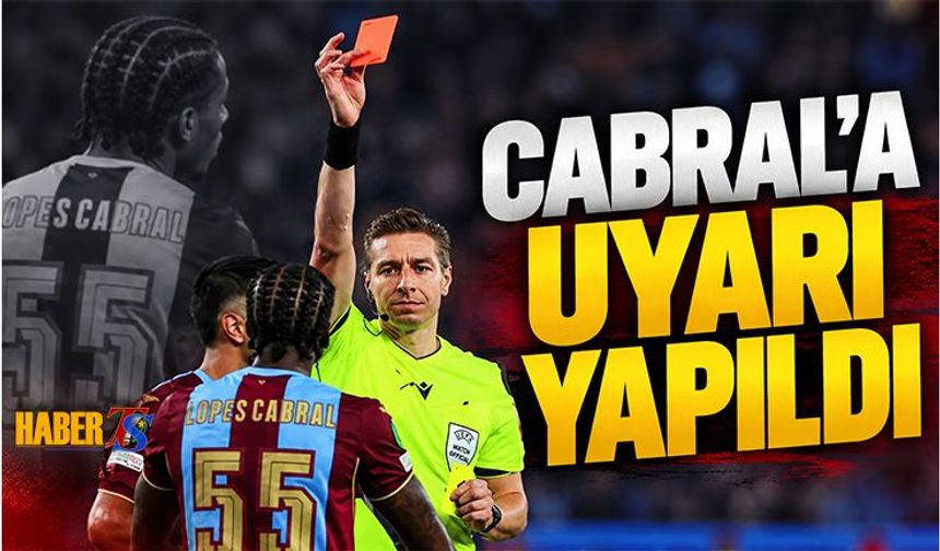 Sidny Cabral'a Kırmızı Kart Uyarısı
