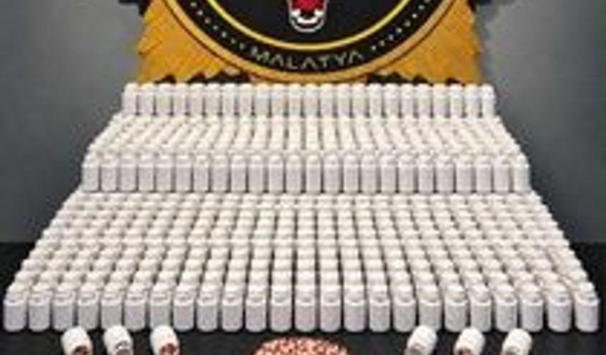 Malatya’da 44 Bin 616 Sentetik Ecza Hapı Ele Geçirildi