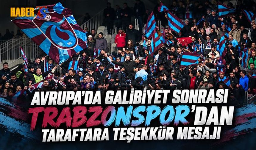 Trabzonspor'dan Finlandiya'daki Taraftara Teşekkür