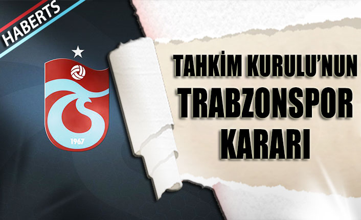 Tahkim Kurulu Nun Trabzonspor Karar Trabzon Haber Trabzonspor