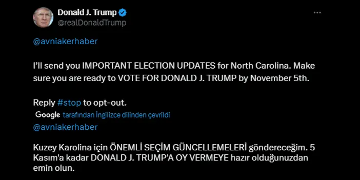 Trump Sasirtan Paylasim