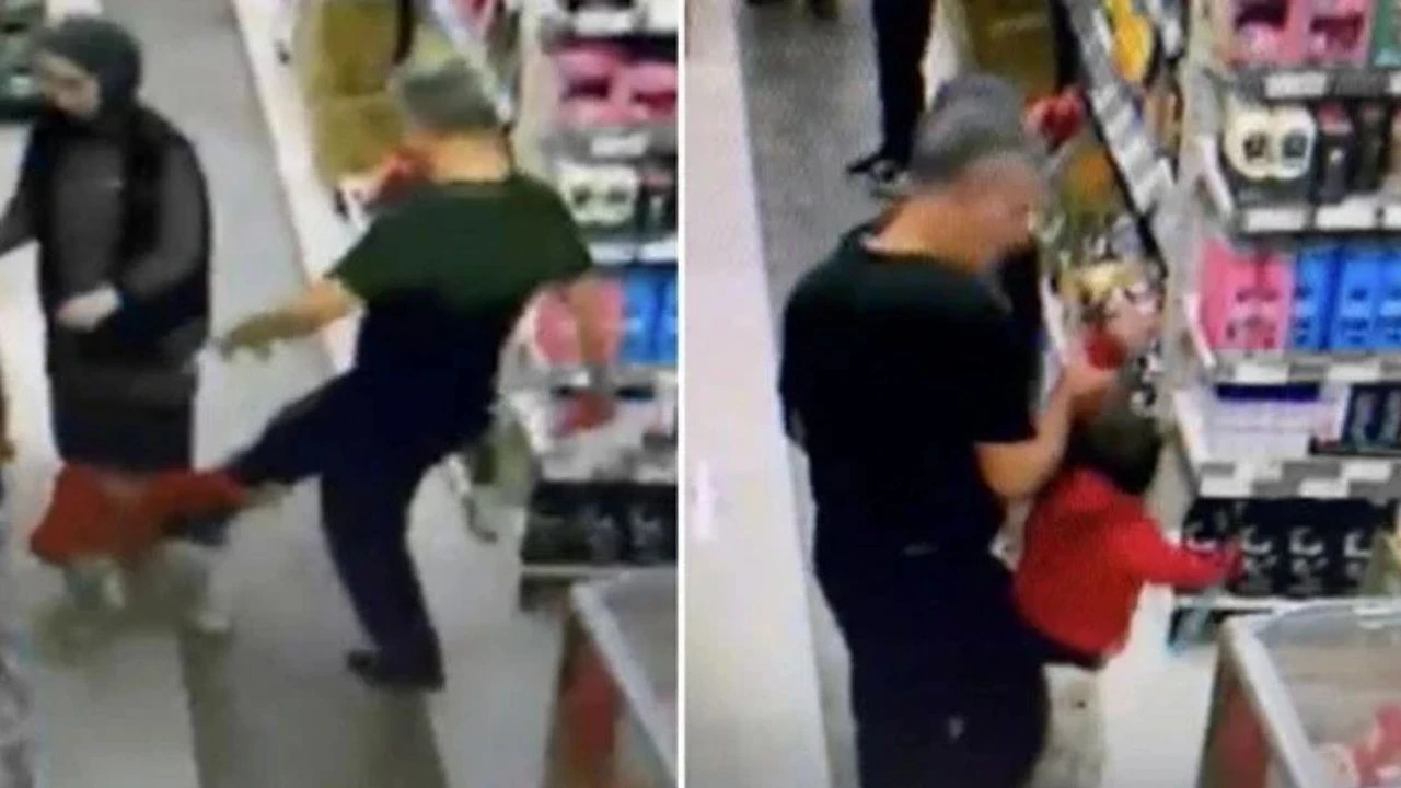 Markette Kucuk Cocugunu Doven Baba Gozaltinda