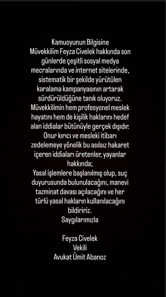 Feyza Civelek In Sabri Tasti O Iddialara Karsi 19372571 2224 M