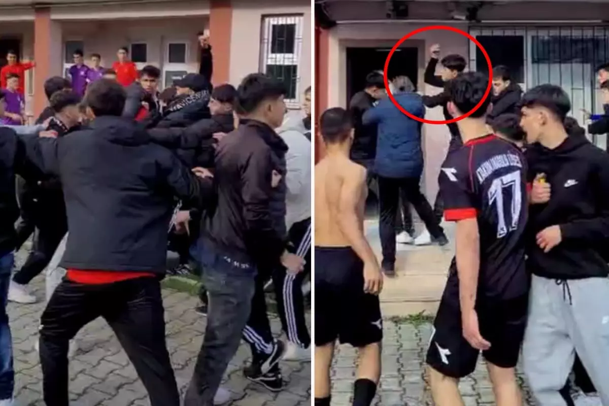 Kucucuk Cocuklar Ogretmenlerine Tekme Tokat 19344609 3009 Amp-1