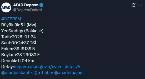 Balikesir De 5 1 Buyuklugunde Deprem 19497462 6175 M