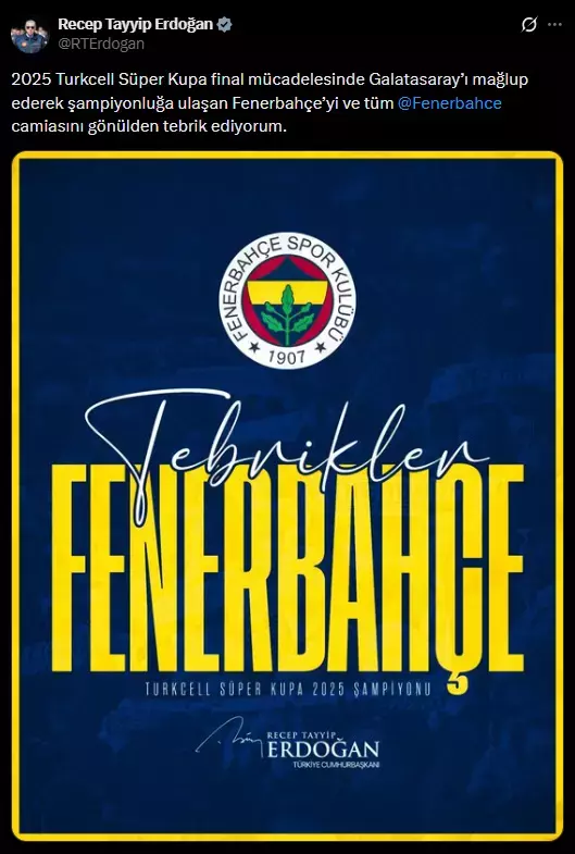 Cumhurbaskani Erdogan Dan Fenerbahce Ye Super 19448557 642 M